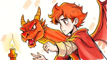 A warm, hand-drawn sketch in a colorful sketchnote style depicts a charming prince with expressive features and fair skin bat