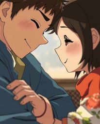 Experience an emotional Isekai anime-style family reunion in stunning macro detail, reminiscent of Pixar's heartwarming anima