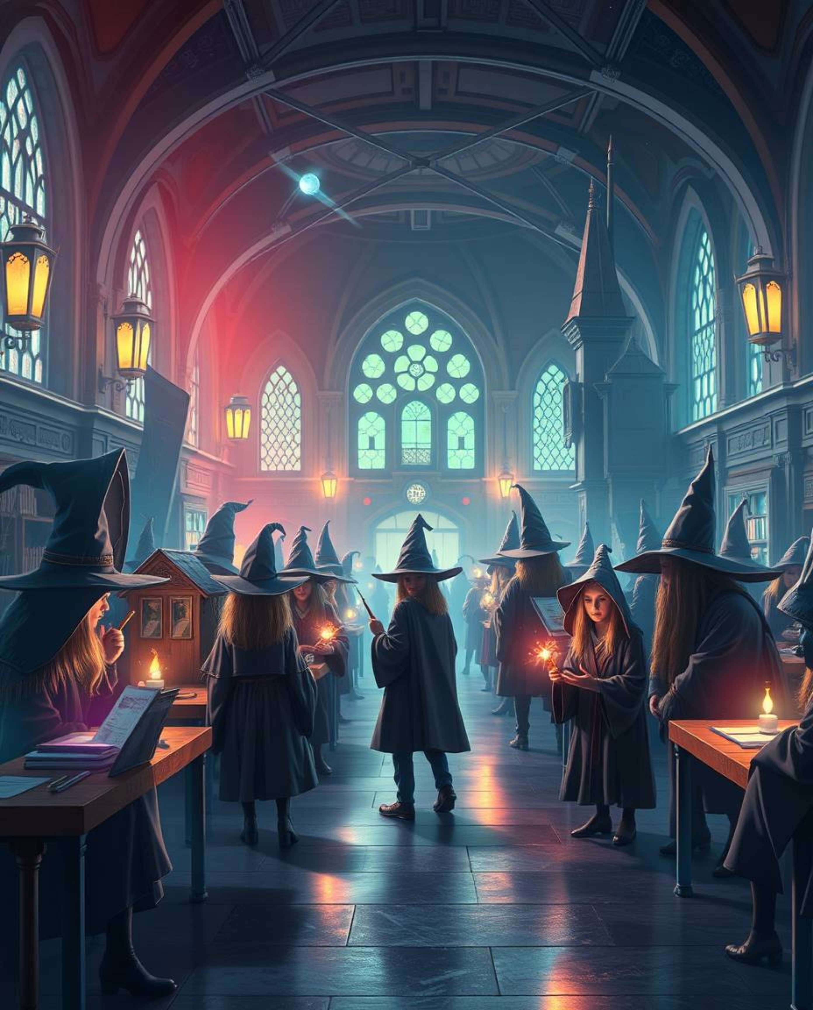 A magical school teeming with young wizards is reimagined in a futuristic sci-fi setting.  Experience smooth gradient transit