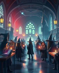 A magical school teeming with young wizards is reimagined in a futuristic sci-fi setting.  Experience smooth gradient transit
