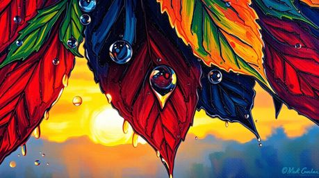 Explore the beauty of acrylic painting with tight close-ups and vibrant colors, showcasing textured brushstrokes and detailed