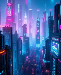 A captivating digital rendering showcases a futuristic city in glitch mode.  Flickering lights, broken holograms, and iridesc