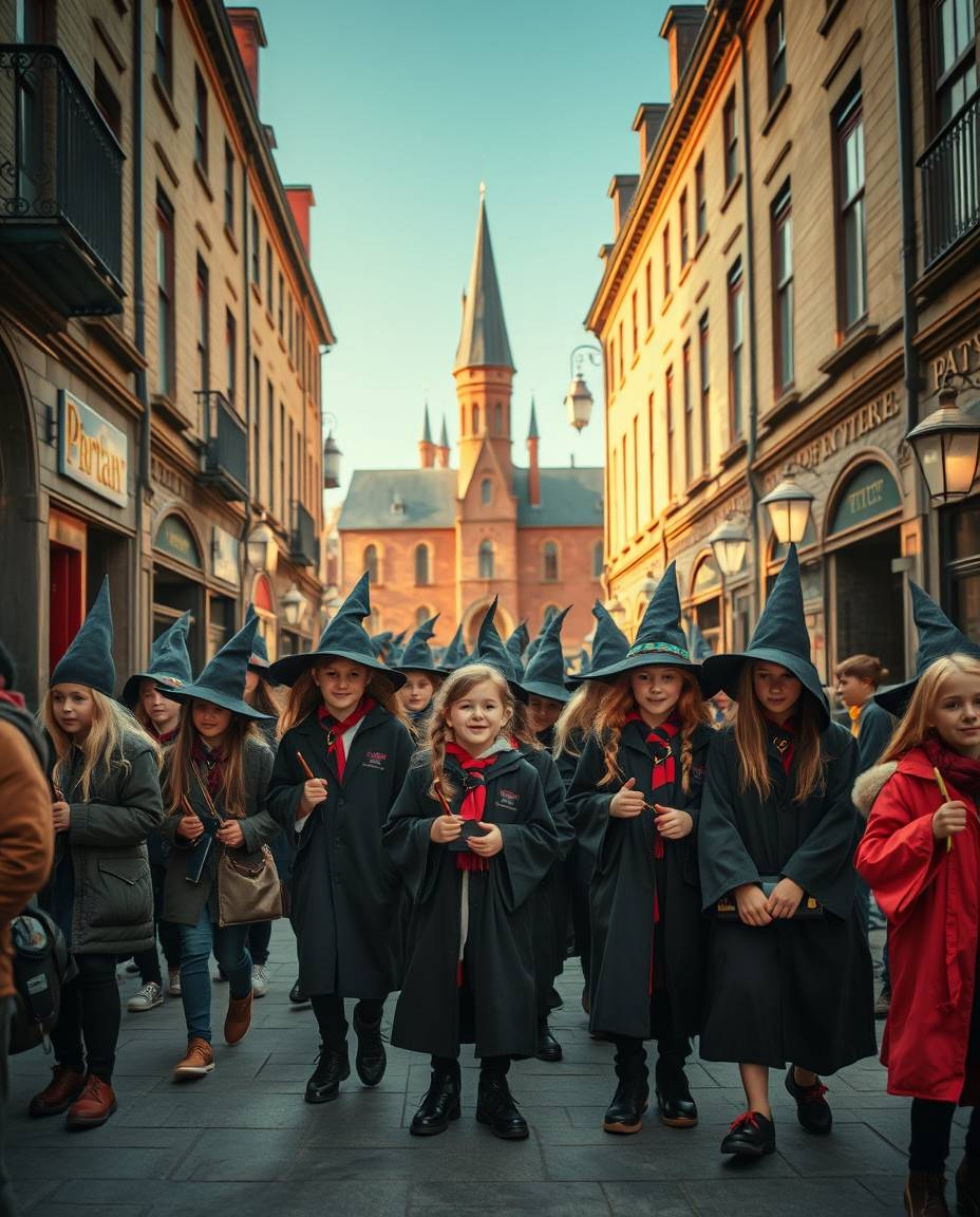 Capturing the essence of a magical school nestled within urban landscapes, this candid street photography series unveils spon