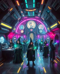 Discover a captivating futuristic magical school where young wizards learn amidst advanced technology and vibrant electric co