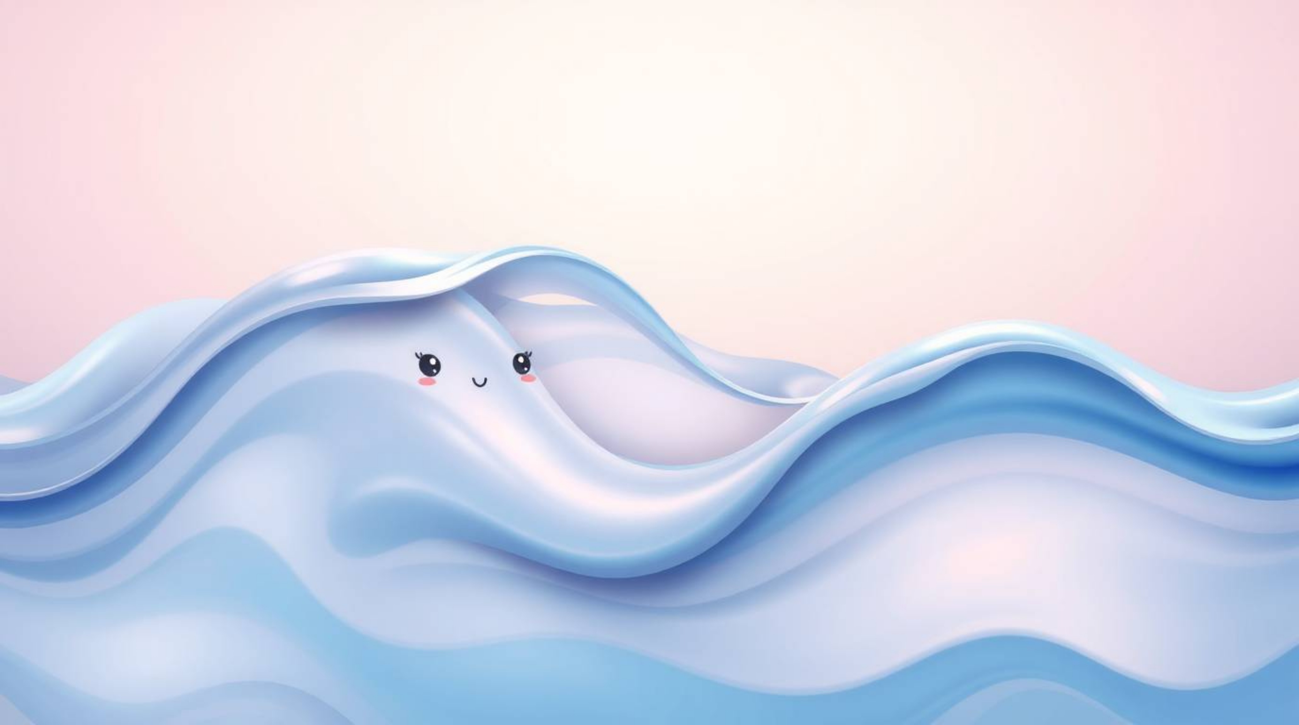 Discover an adorable and charming fluid abstract wave with a pastel gradient texture. This cute and endearing artwork feature