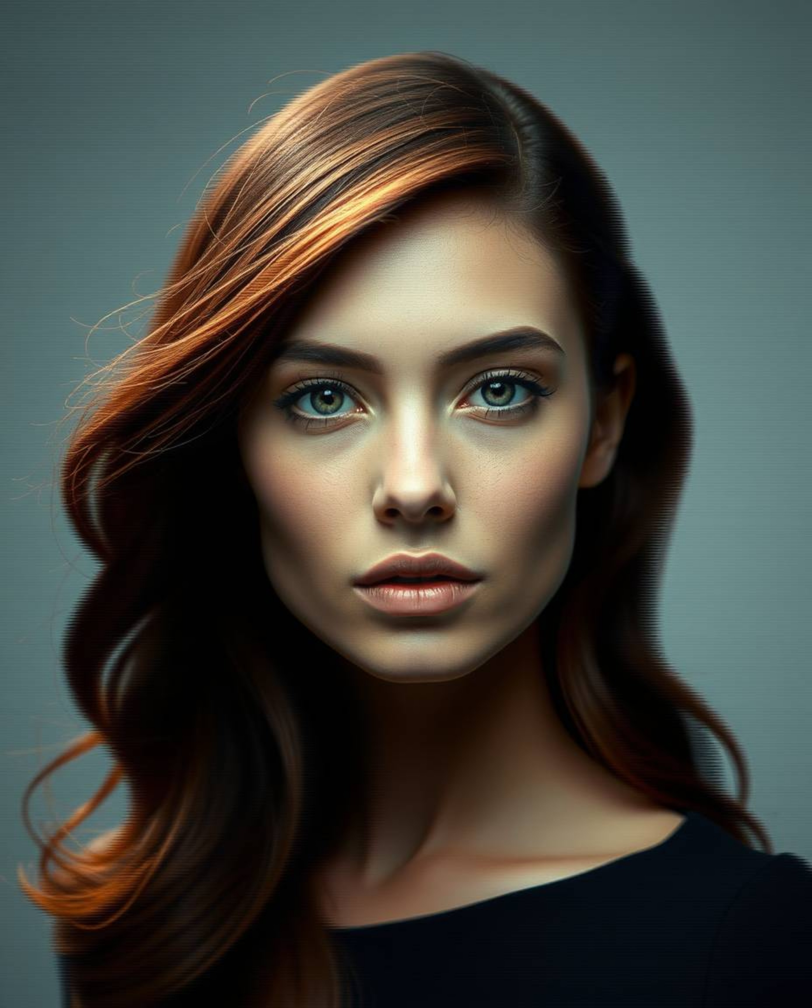 Discover stunning digital glitch art portraits featuring a unique blend of pixelated style, strong hard light, and corrupted 