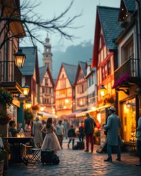 Experience a mesmerizing musical number in a vibrant town square, captured in a tight close-up that emphasizes its mystic and