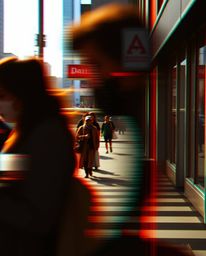 Capture the raw energy of urban life with this collection of candid street photographs. Featuring abstract shapes, bold glitc
