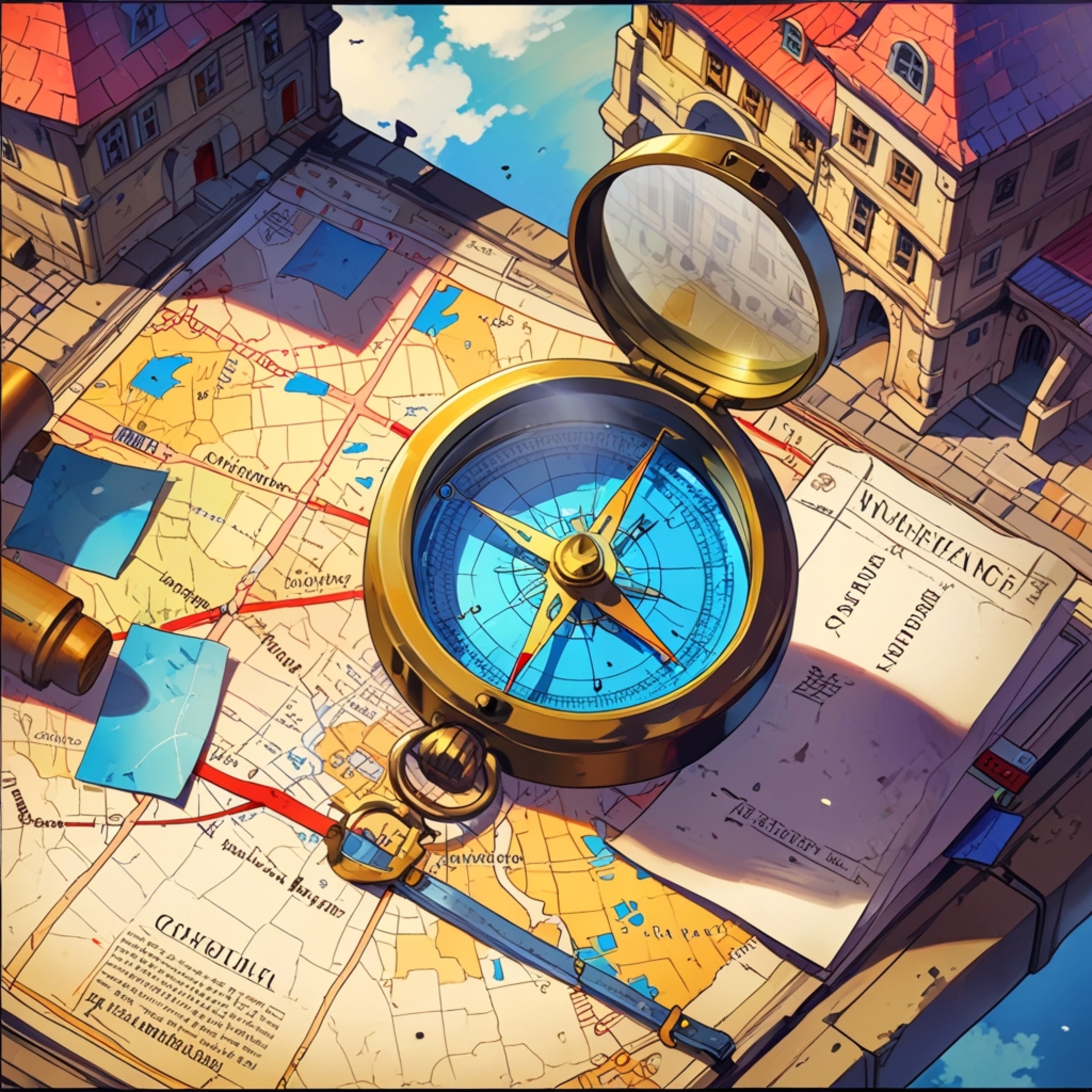 Explore the beauty of a bygone era with this vintage map of an old city. Featuring a classic design, this map is complemented