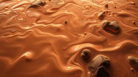Explore a dreamlike realm of surreal digital art featuring flowing neon gradient textures across a liquid surface. This piece