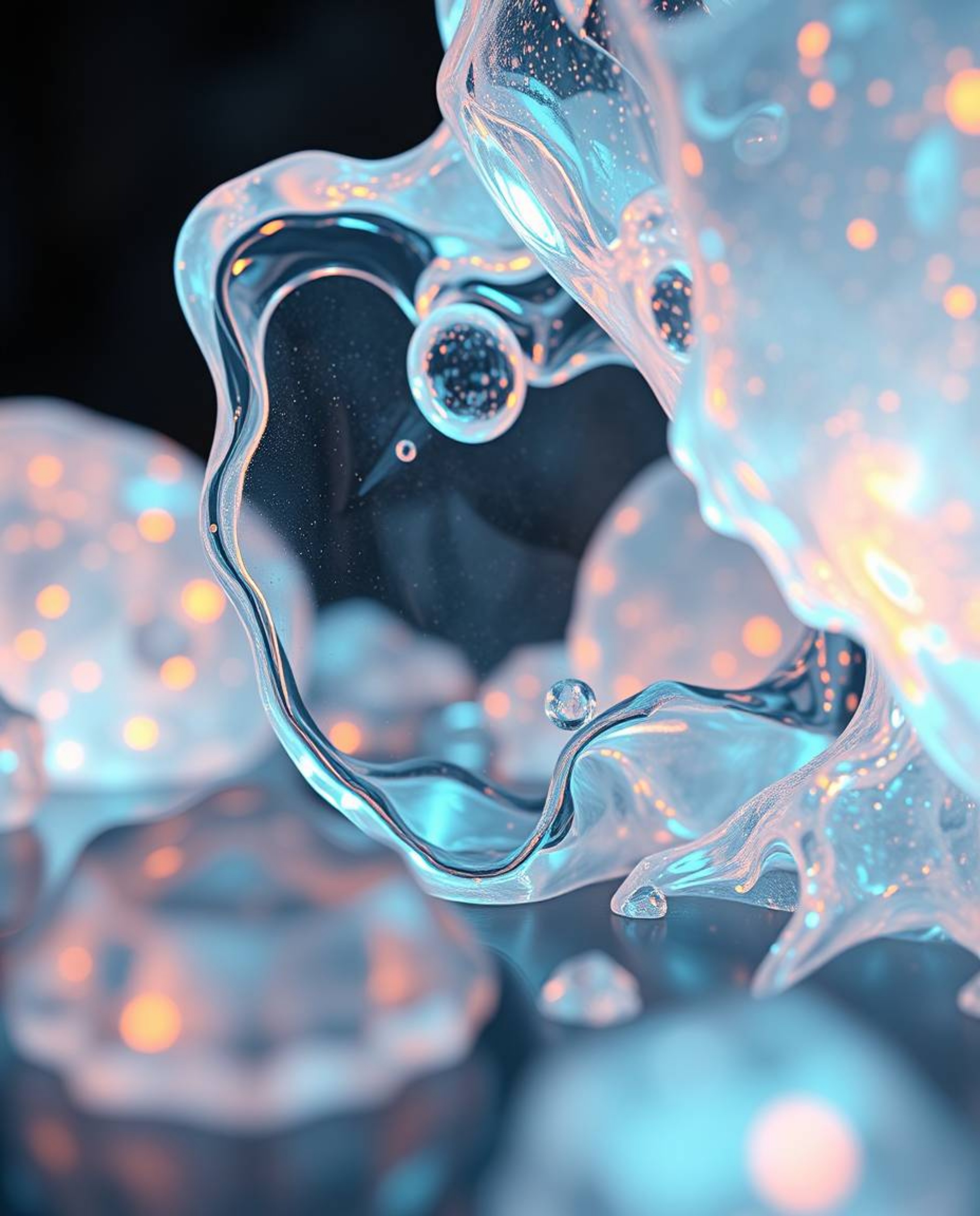 Experience a surreal journey into a sci-fi world with this extreme macro close-up.  A 3D render showcases hyperrealistic biol