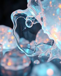 Experience a surreal journey into a sci-fi world with this extreme macro close-up.  A 3D render showcases hyperrealistic biol