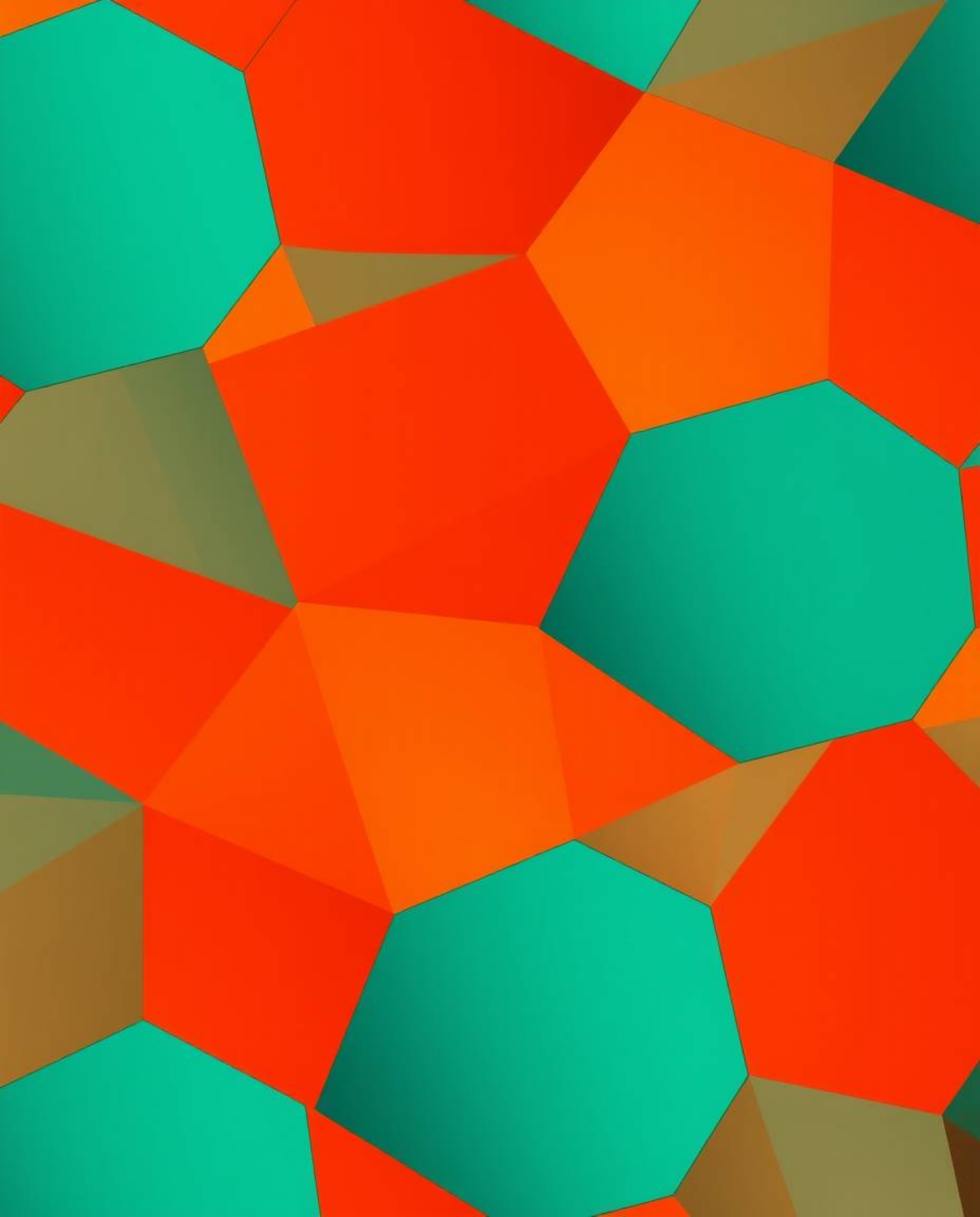 This vibrant, seamless geometric pattern features a mesmerizing arrangement of hexagons and triangles in a bold neon color pa