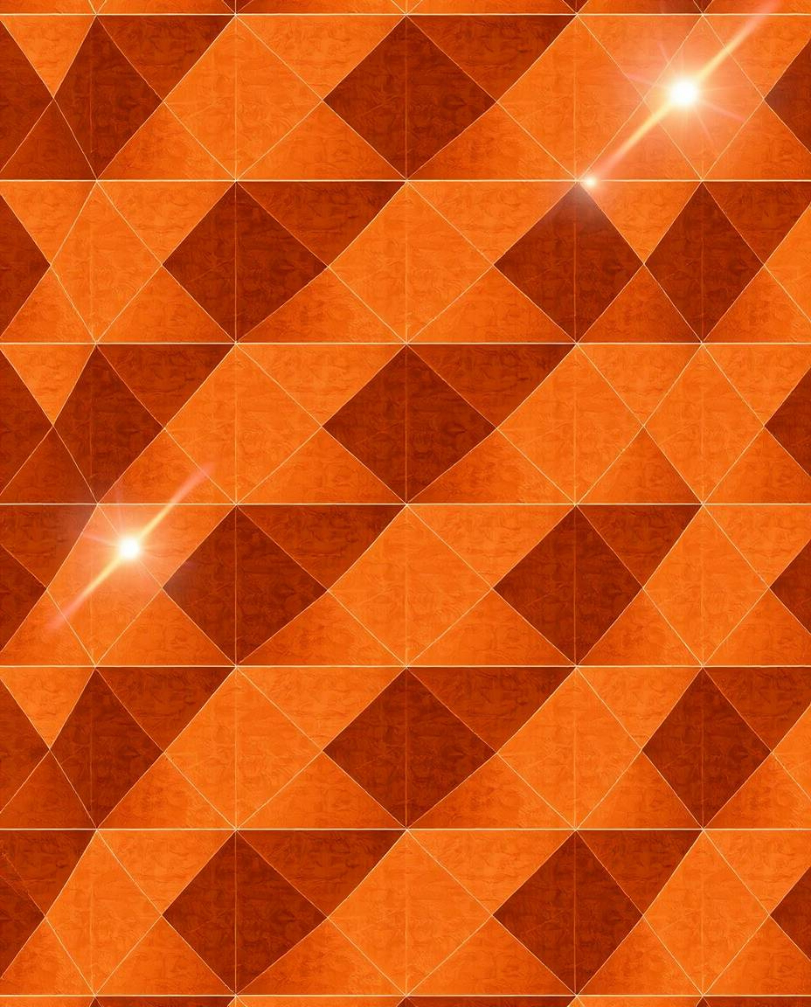 This captivating image features a seamless geometric pattern composed of hexagons and triangles, rendered in a vibrant neon c