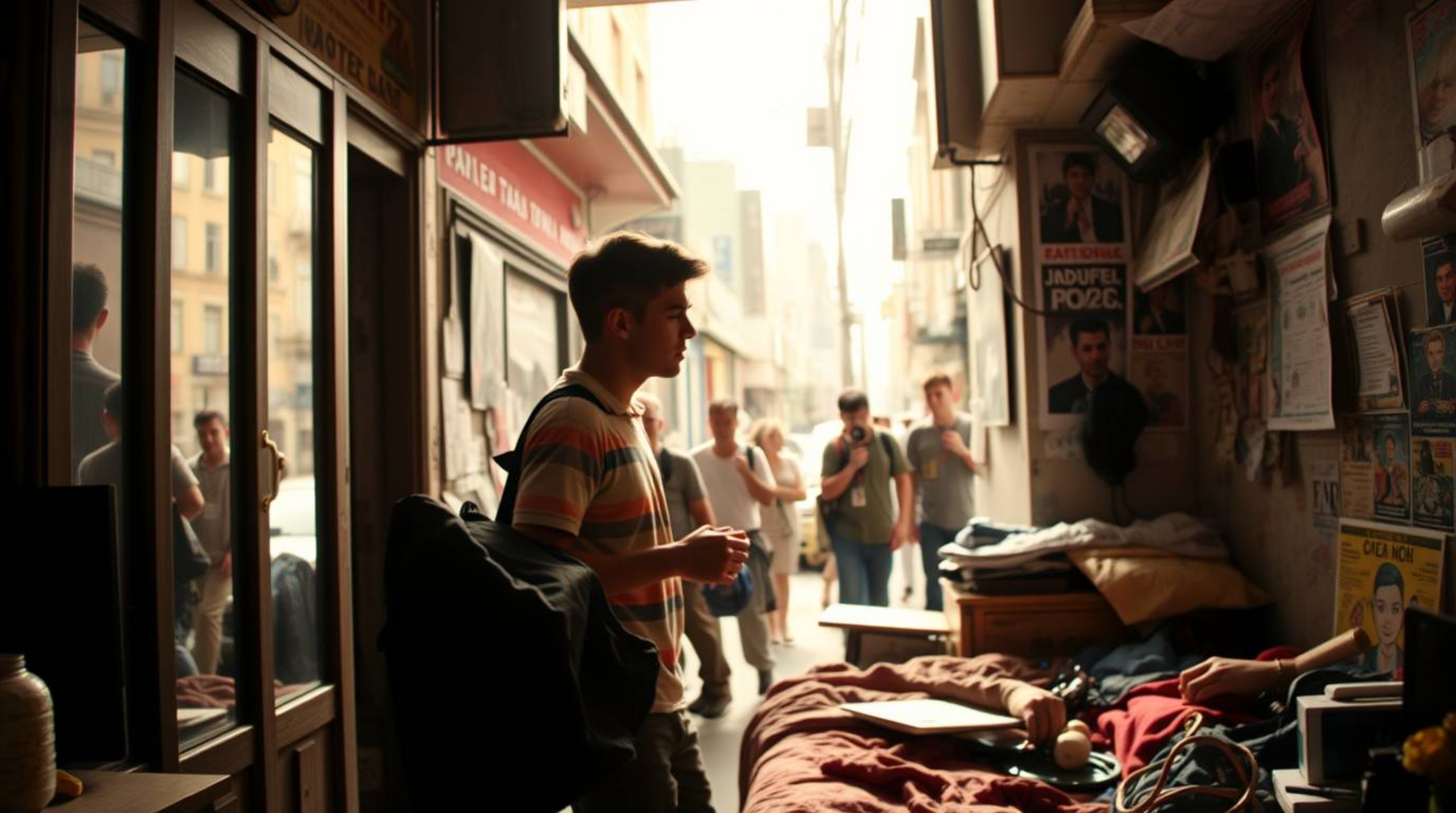 Explore captivating candid street photography showcasing urban scenes and spontaneous moments.  Images feature hazy soft ligh