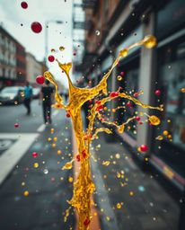 A stunning collection of candid street photographs captured in extreme macro close-up. These images feature dynamic, colorful