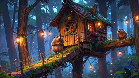 In a cheerful and vibrant scene, rendered in a beautiful fusion of Pixar's heartwarming animation and anime's expressive styl