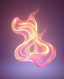 Explore a captivating 3D illustration showcasing fluid shapes seamlessly morphing into each other with charming features and 