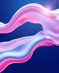 Immerse yourself in the captivating world of futuristic 3D fluid shapes rendered in soft pastel colors. This abstract artwork