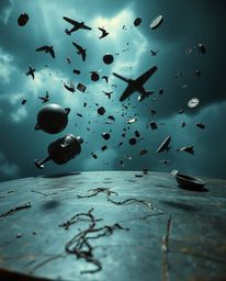 Explore the captivating collision of strength and the surreal with these images featuring a cast bronze surface illuminated b