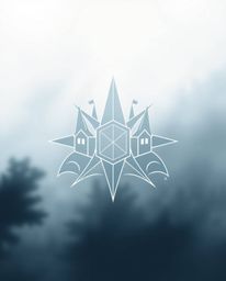 This design showcases a geometric logo perfectly suited for a magical school brimming with young wizards. Emphasizing clean l