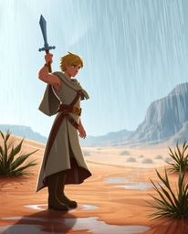 Embark on a captivating Disney-style desert adventure featuring a brave hero.  Experience the elegant animation, glistening r
