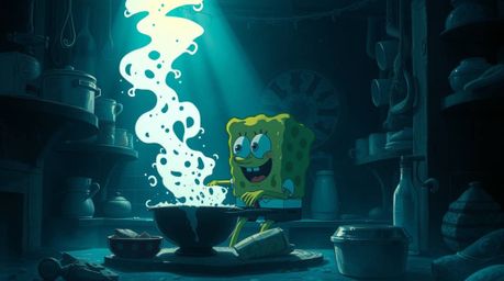 Dive into a captivating Isekai anime where a sponge chef prepares culinary delights in a mystical underwater kitchen.  Experi