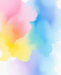 Experience the beauty of a smooth gradient transition featuring colorful watercolor splashes on paper. This artwork showcases