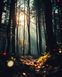Immerse yourself in a captivating close-up digital artwork depicting a glitched forest scene.  Experience the surreal contras