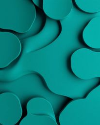 Explore the mesmerizing beauty of rich, deep teal 3D shapes adorned with smooth gradient textures in a luxurious top-down per