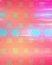 Explore a mesmerizing long exposure photograph showcasing a seamless geometric pattern of hexagons and triangles, rendered in