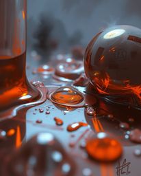 Explore the surreal beauty of extreme macro close-up digital sketches, featuring painterly strokes and sculptural 3D fluid sh