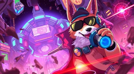 Dive into a vibrant isekai anime world where a canine detective utilizes cutting-edge technology to solve mysteries. This ill