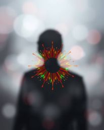 Explore the ethereal beauty of soft cinematic haze and blurred bokeh, culminating in vibrant, colorful splash patterns that s
