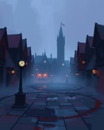 A desolate town square, punctuated by the relentless ticking of clocks, evokes a sense of timelessness and mystery.  The rich