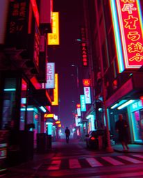 Immerse yourself in a vibrant cyberpunk world with this extreme close-up, pixelated glitch image.  The neon haze and moody at