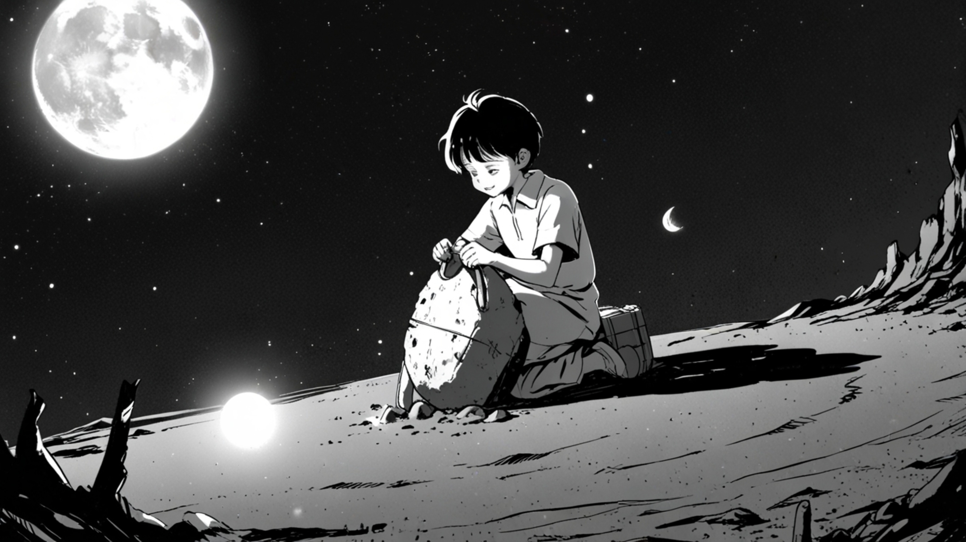 Immerse yourself in a visually stunning, Pixar-style anime that tells an extraordinary story of friendship between a kid and 