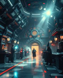 Imagine a magical school, brimming with young wizards, reimagined in a futuristic sci-fi setting.  This is not your typical e
