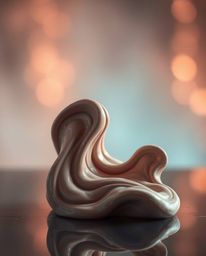 Explore the captivating world where soft cinematic haze meets sculptural clay art.  Witness the mesmerizing dance of blurred 
