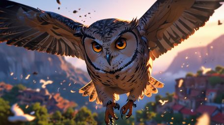 In a stunning and graceful depiction that blends the styles of Pixar and anime, a wise blind owl teaches other birds the art 