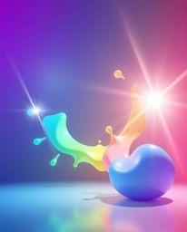 Experience the vibrant energy of modern flat design with this stunning digital artwork.  Abstract 3D colorful splash shapes i