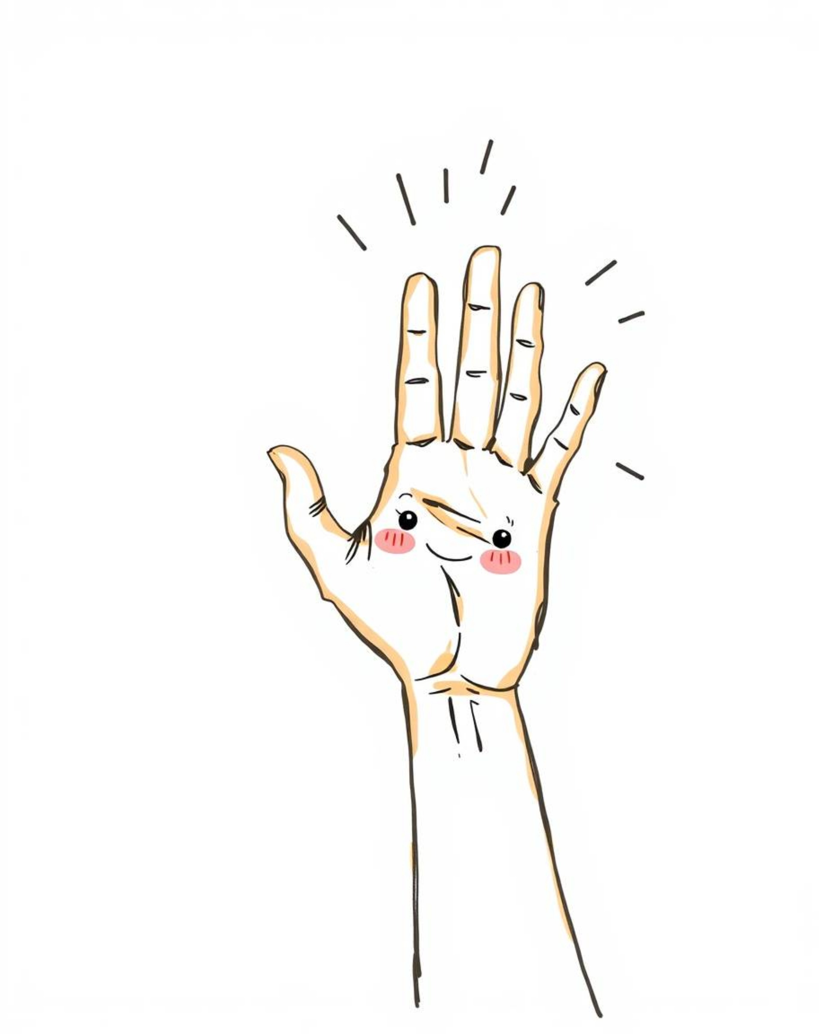 This artwork features a charming hand-drawn sketchnote of a hand reaching towards the light from the darkness. It evokes a se