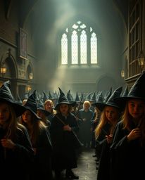 Discover a captivating collection of fine art photographs depicting a magical school brimming with young wizards.  These imag