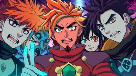 A ragtag group of misfit heroes, brought together in a richly detailed, deep teal Isekai anime style, are forming a team. Fea