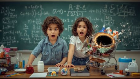 In a highly dramatic and vibrant photograph captured in a cinematic style reminiscent of Pixar, two excited and disheveled sc