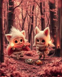 Immerse yourself in a surreal adventure with adorable and charming friends possessing unique powers as they explore an enchan