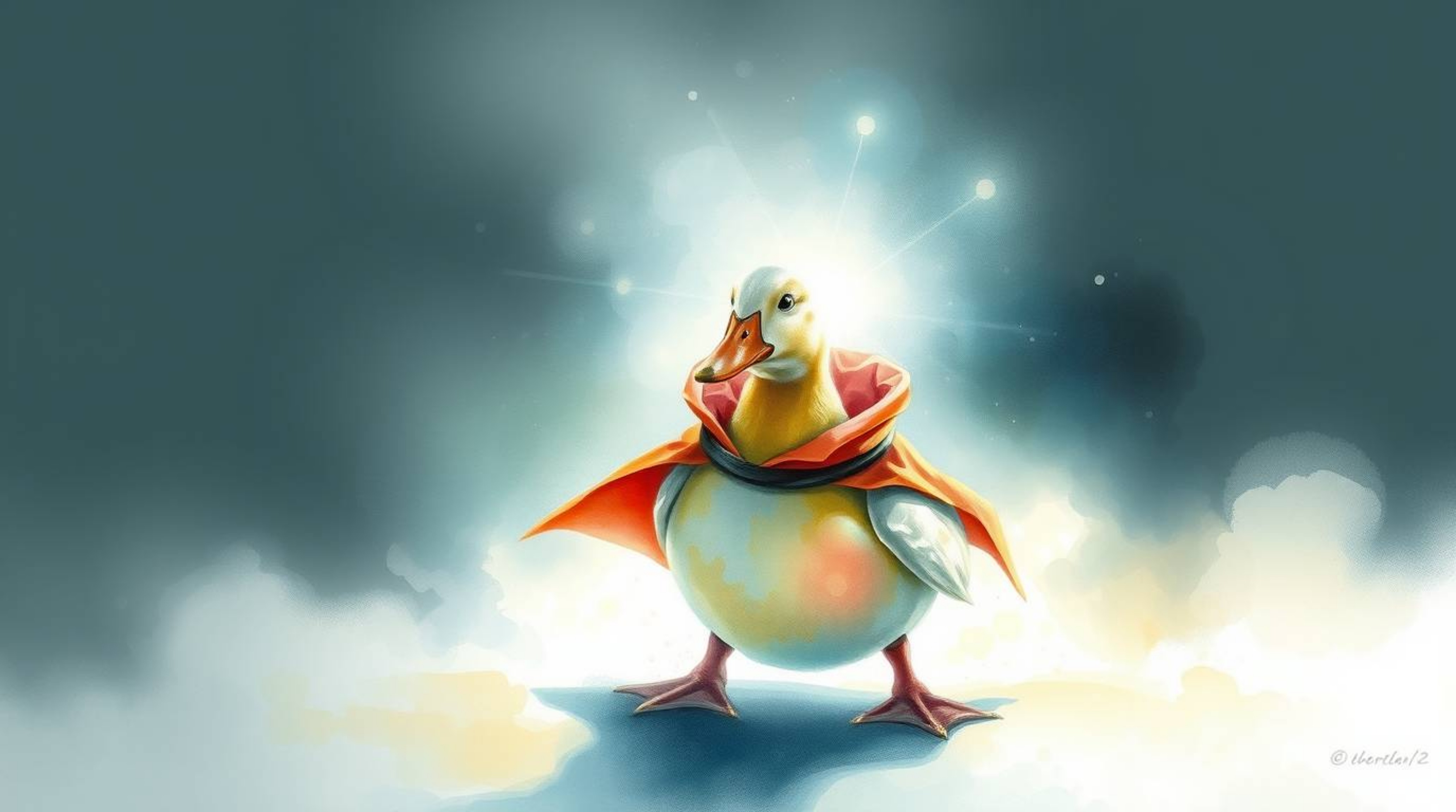 This piece evokes a mystical feeling through ethereal watercolor techniques, featuring light auras and translucent washes. A 