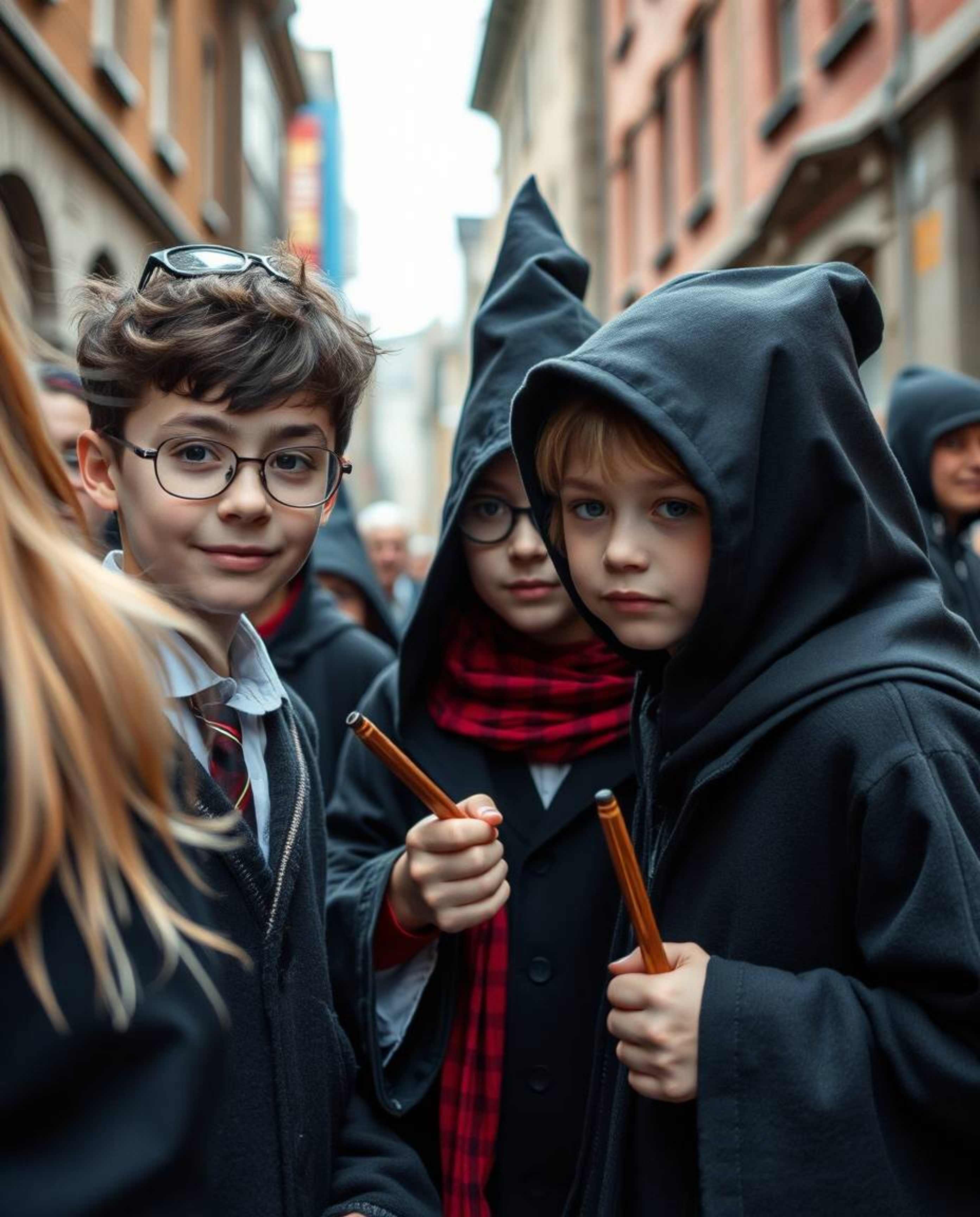 Capture spontaneous candid moments of young wizards in a magical school setting. This collection features tight close-up shot