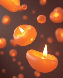 Explore a mesmerizing world of warm candlelit, translucent, fluid organic blobs floating in space with this extreme macro clo
