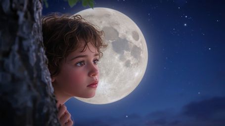 This vibrant and whimsical photograph, reminiscent of Pixar's fantastical storytelling, captures a tender moment between a cu
